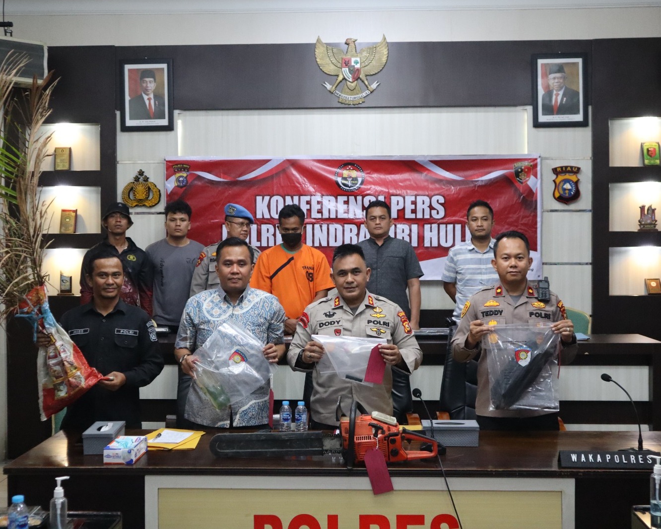 Polres Inhu Ungkap Kasus Karhutla di Desa Siambul, Pelaku Sengaja Bakar Lahan