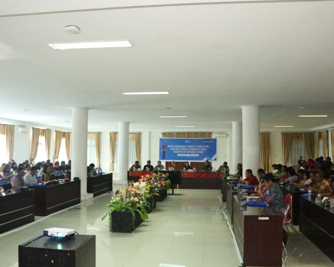 Bupati Taput Hadiri Rakor Tingkat Kabupaten Evaluasi Sensus Penduduk 2020 Kabupaten Tapanuli Utara
