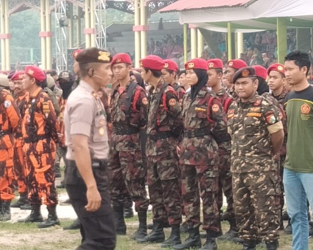 Wakapolres Pimpin Apel Akbar, Safari Dakwah Habib Umar Bin Hafidz di Kota Palangka Raya