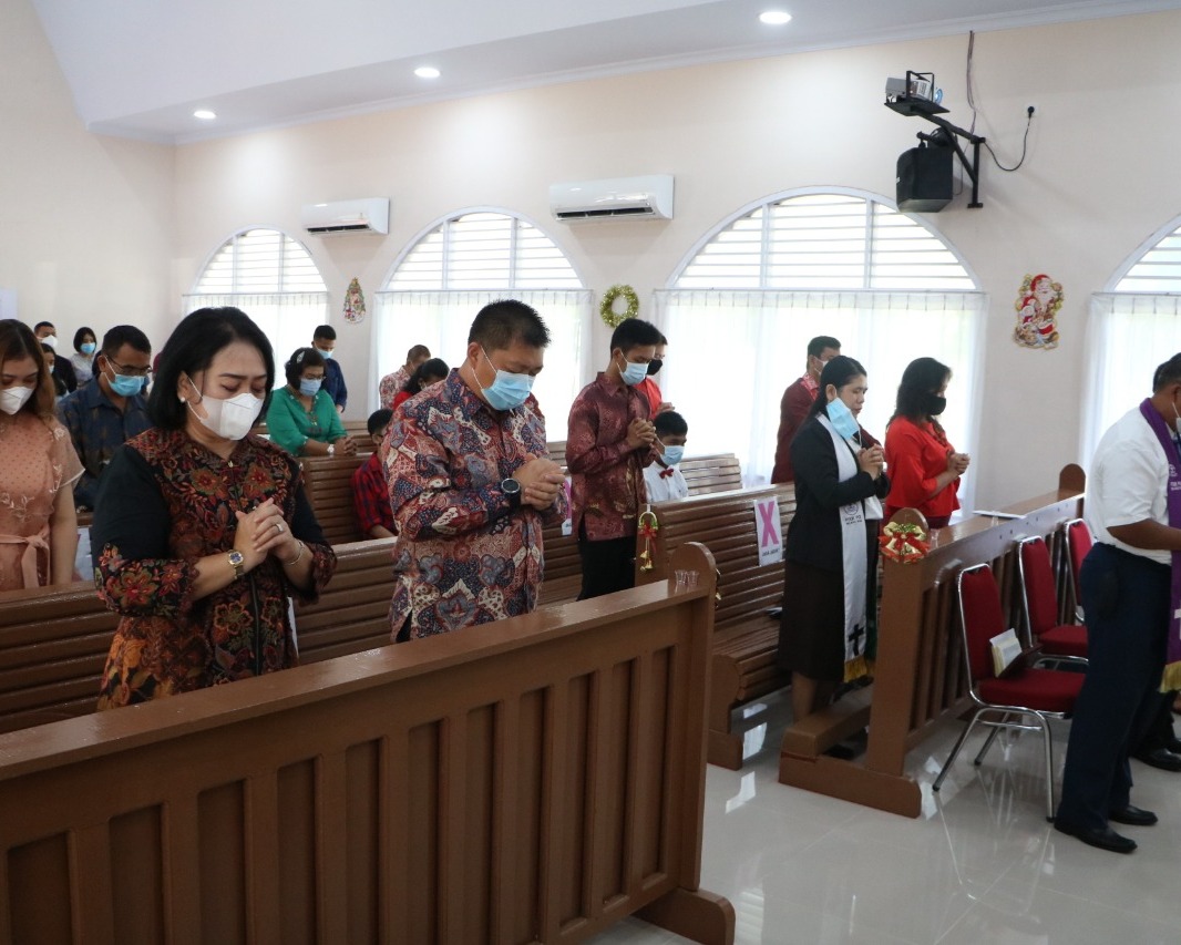 Umat Kristiani Lanud RSN Rayakan Hari Natal 2020 Dengan Sukacita