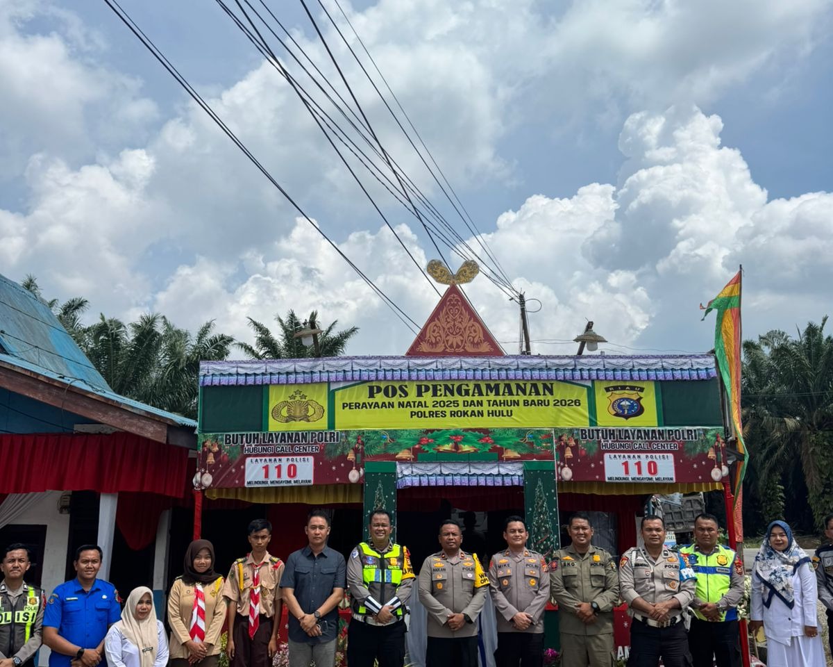 Wakapolres Rohul Cek Kesiapan Pos Pam Operasi Lilin Lancang Kuning 2025 di Tandun