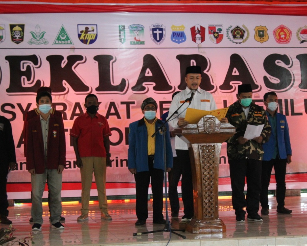 Bersama 19 Organisasi Masyarakat dan Kepemudaan Riau Deklarasi Anti Money Politic