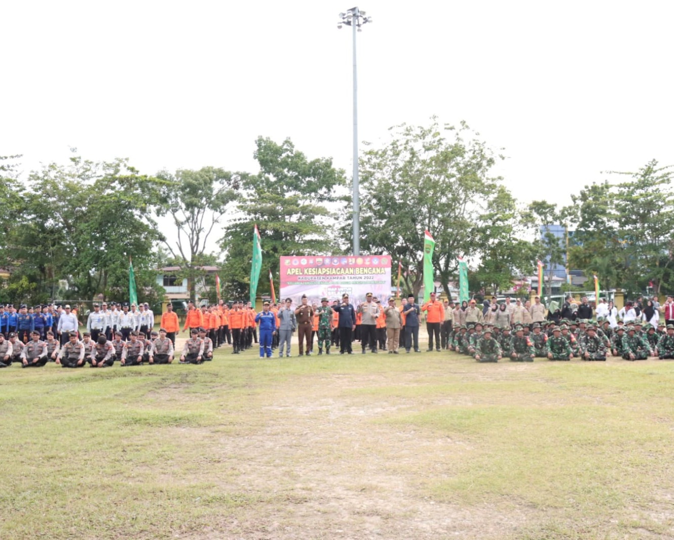 Kapolres Kampar Hadiri Apel Kesiapsiagaan Bencana Kabupaten Kampar Tahun 2022