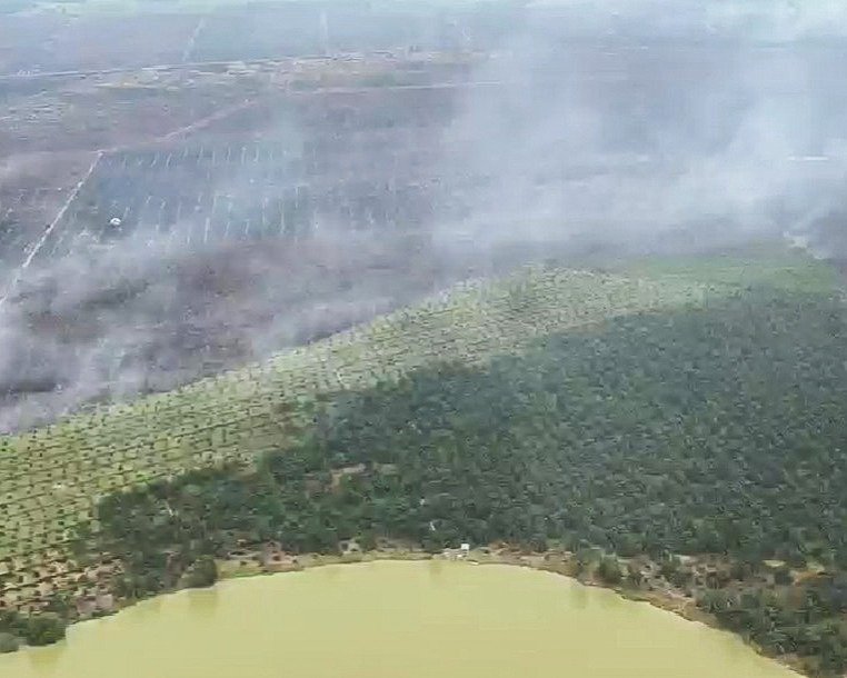 Kapolda Riau Patroli Udara, Pastikan Karhutla Pelalawan Ditangani Hingga Tuntas