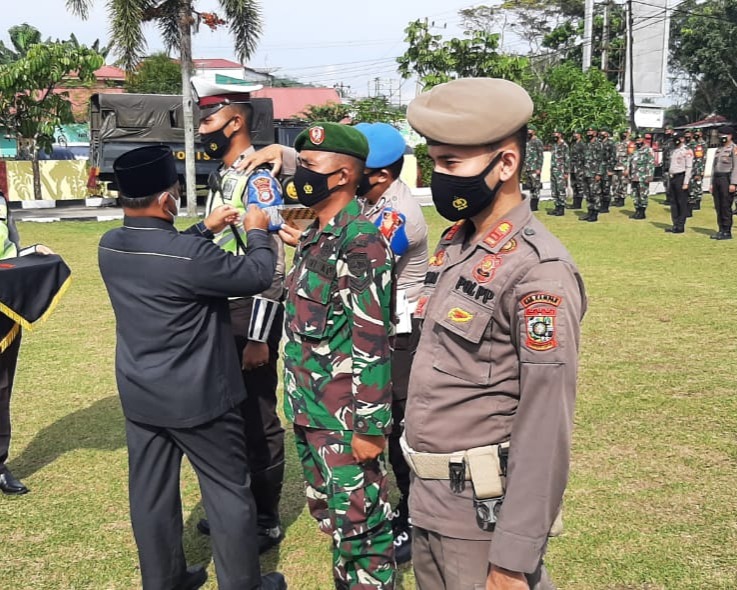 Polres Kampar Laksanakan Apel Gelar Pasukan Operasi Ketupat Lancang Kuning 2021