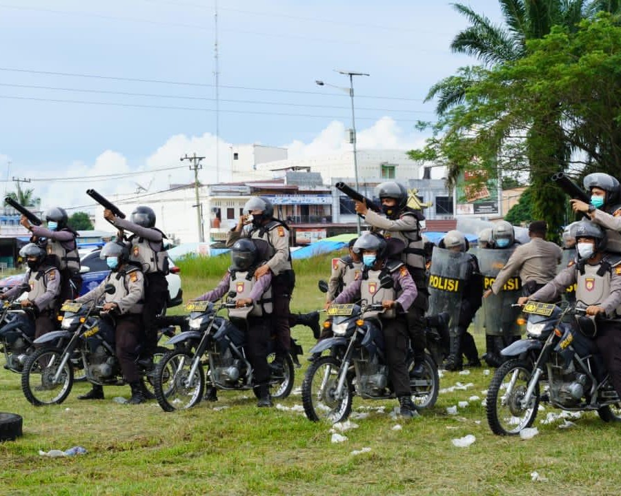 Sukseskan Pengamanan Pilkada Tahun 2020, Polres Siak Gelar Simulasi Sispamkota