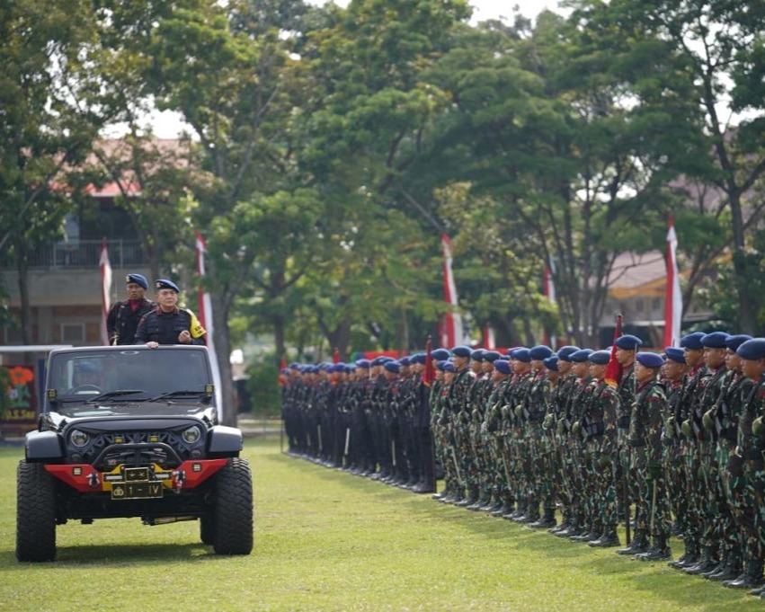 Kapolda Riau Pimpin Ucapara HUT Ke-78 Korps Brimob Polri Tahun 2023